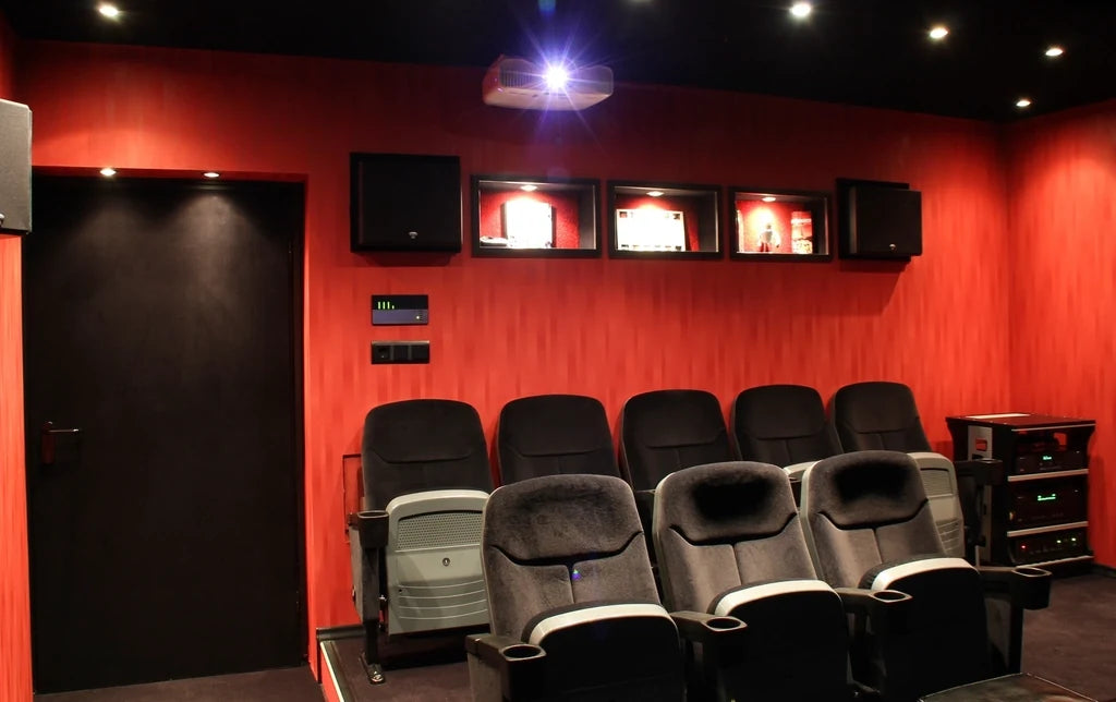 Home cinema room seating – luxury digital artwork for the Ember Signal Pass 3 Months IPTV subscription