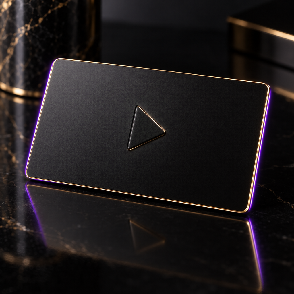 Premium pass card – luxury digital artwork for the Noir Stream Key 1 Month IPTV subscription