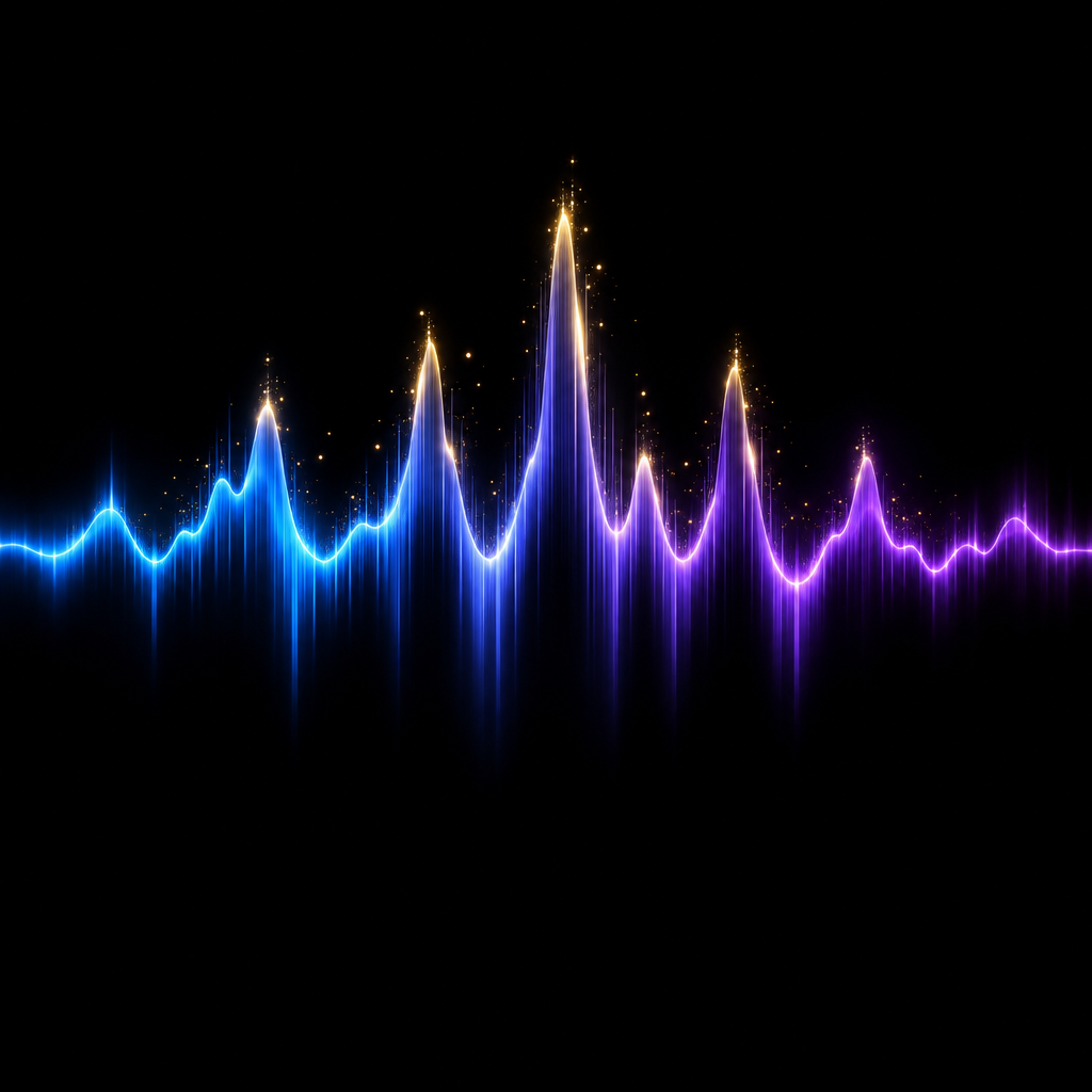 Neon wave spectrum – luxury digital artwork for the Orbit Living Room Plan 6 Months IPTV subscription