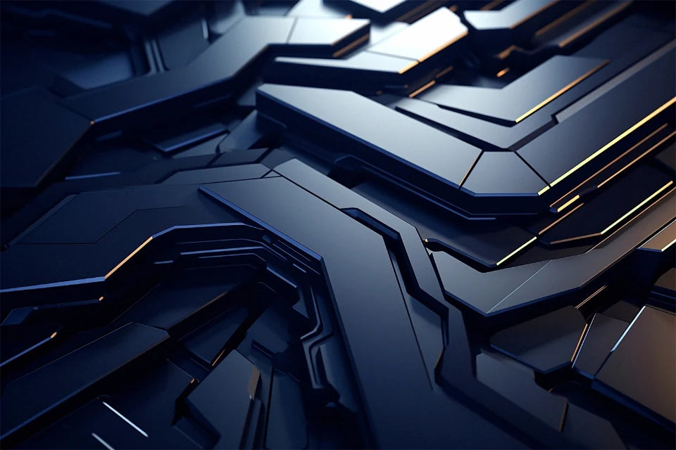 Dark futuristic tech panels – luxury digital artwork for the Nebula Cinema Pass 3 Months IPTV subscription