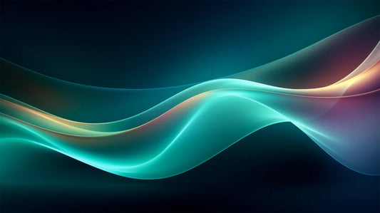 Teal silk wave gradient – luxury digital artwork for the Midnight Watch Plan 1 Month IPTV subscription