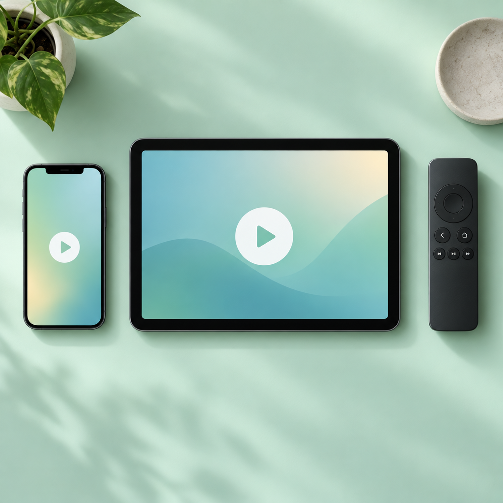 Media access – luxury digital artwork for the Sapphire Studio Plan 6 Months IPTV subscription