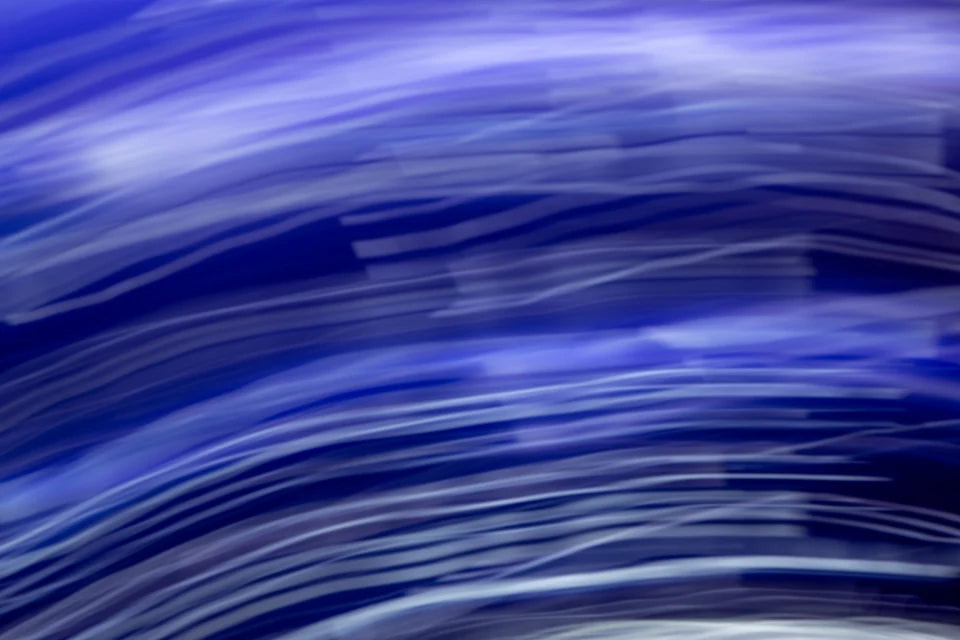Blue motion light streaks – luxury digital artwork for the Graphite Screen Pass 12 Months IPTV subscription