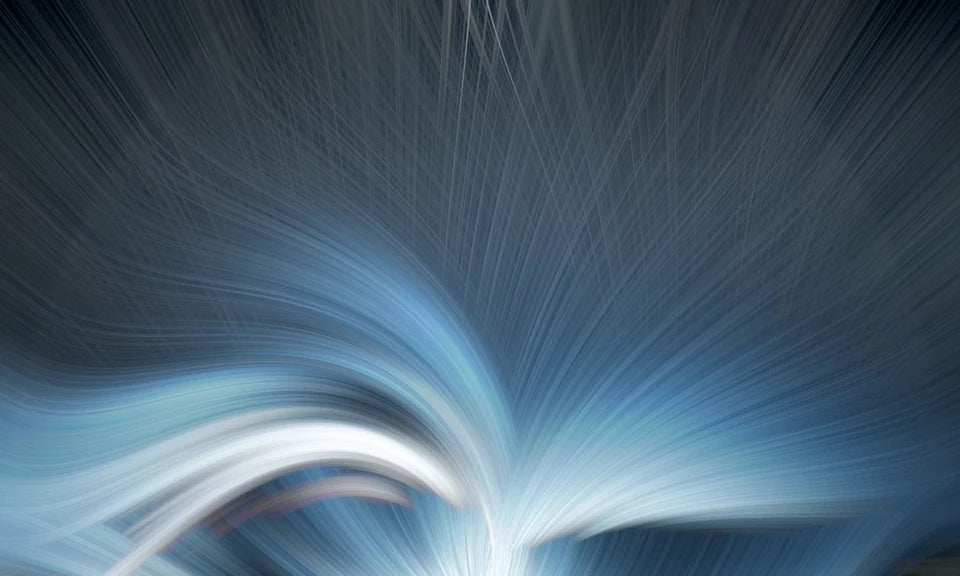 Silver blue light swirl – luxury digital artwork for the Amethyst Digital Pass 1 Month IPTV subscription