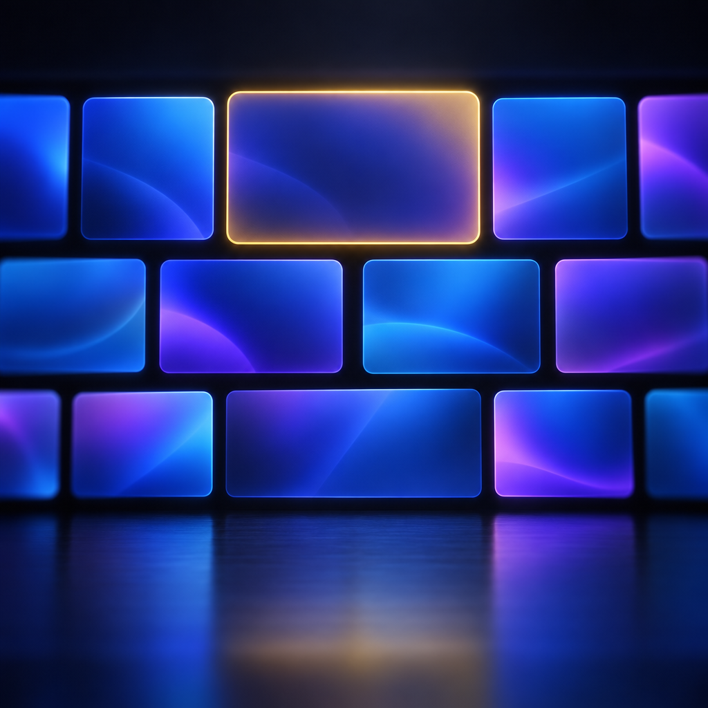 Interface tile wall – luxury digital artwork for the Signature Home Plan 1 Month IPTV subscription
