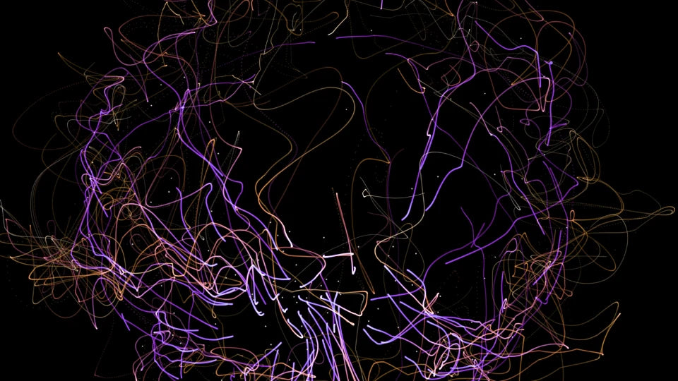 Violet light trail swirl dark – luxury digital artwork for the Lumen Lounge Plan 6 Months IPTV subscription